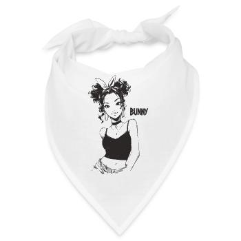 Bunny-Mädchen Strichkunst - Bandana - Weiß - Vorne