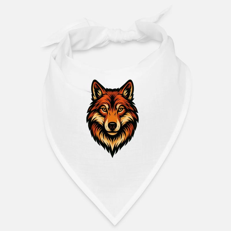 Stylized Fox Head Illustration Bandana