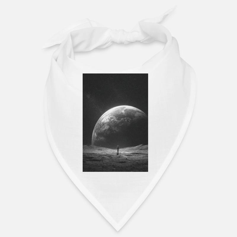 Astronaute solitaire sous une planète géante Bandana