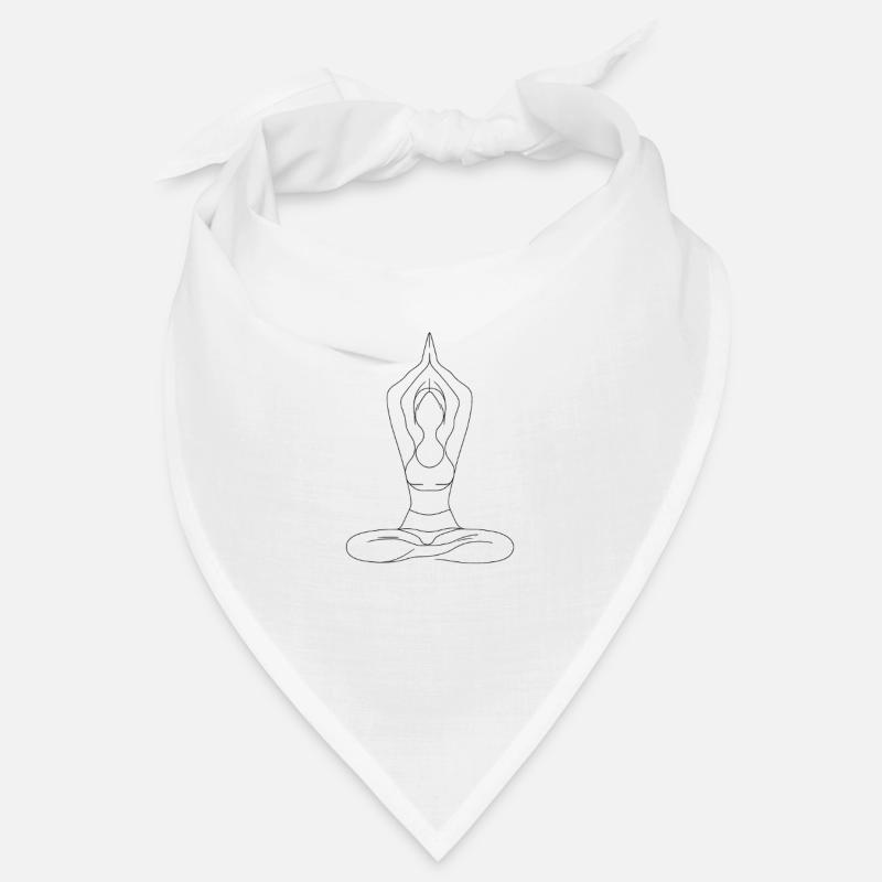 Silhouette zen de la posture de yoga Bandana