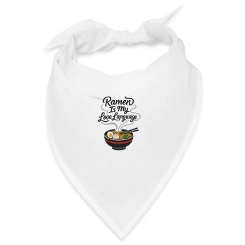 Ramen Is my love language - Bandana - Weiß - Vorne