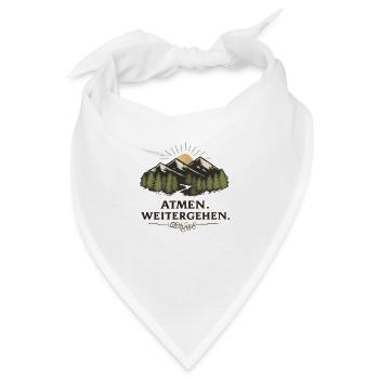 Atmen und Weitergehen Berglandschaft - Bandana - Weiß - Vorne
