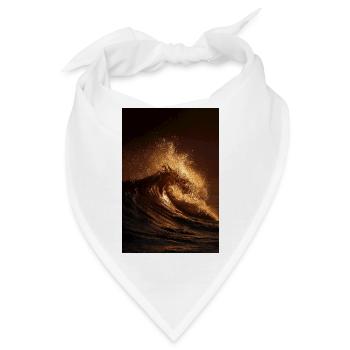 Goldene Welle bei Sonnenuntergang - Bandana - Weiß - Vorne
