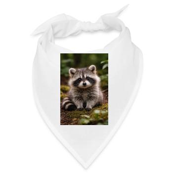 Winziges Waschbärjungtier im Wald - Bandana - Weiß - Vorne