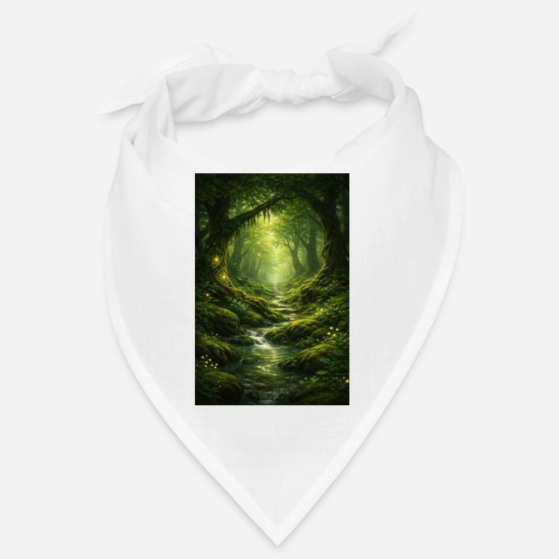 mystischer Wald - Bandana - Weiß