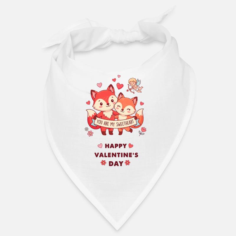 Renards complices de Saint-Valentin Bandana