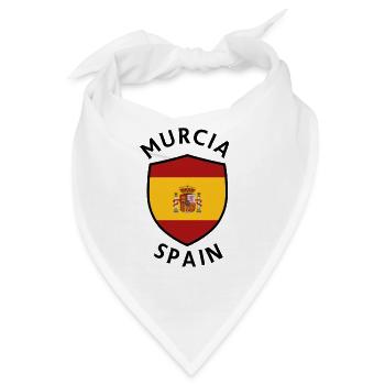 Murcia-Schild unter spanischer Flagge - Bandana - Weiß - Vorne