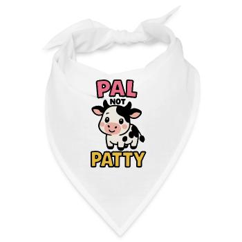 Pal not Patty – Niedliche Kuh-Freundschaft - Bandana - Weiß - Vorne