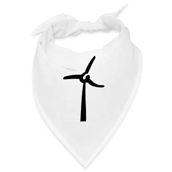 Windmill, éolienne, Windrad - Bandana - Weiß - Vorne