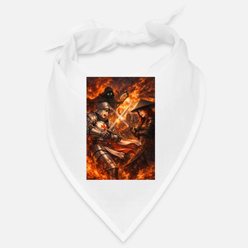 Duel de chevaliers dans la tempête de feu Bandana