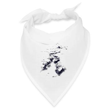 Nachtlandschaft am Bergsee - Bandana - Weiß - Vorne