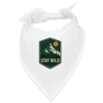 Stay Wild Bergwald Patch - Bandana - Weiß - Vorne