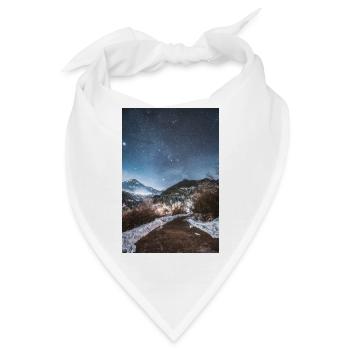 Die Nacht SKy über den Agrafa-Bergen - Bandana - Weiß - Vorne