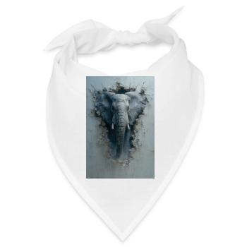 Elefantendurchbruch - Bandana - Weiß - Vorne