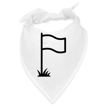 Eckfahne Fußball Stadion Symbol Vektor - Bandana - Weiß - Vorne