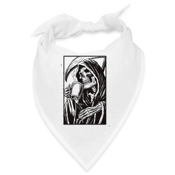 Coff & Death - Bandana - Weiß - Vorne