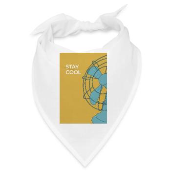 Stay Cool – Modernes Ventilator Poster - Bandana - Weiß - Vorne