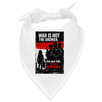 Antikriegs-Silhouettenkind gegen Generäle - Bandana - Weiß - Vorne
