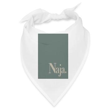 Minimal Art Poster „Naja.“ - Bandana - Weiß - Vorne