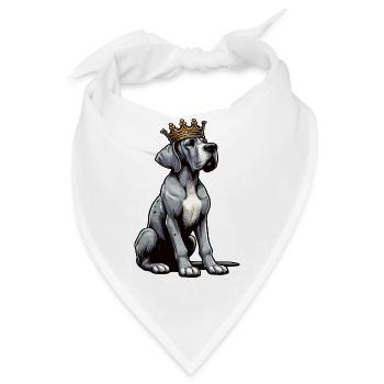 Deutsche Dogge Doggen Doggenbesitzer Doggenfan - Bandana - Weiß - Vorne
