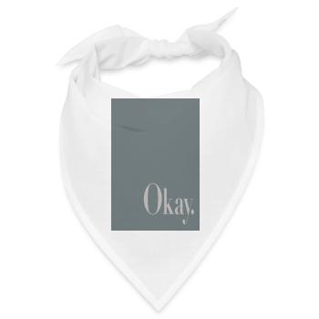 Modernes Minimal Poster – Okay - Bandana - Weiß - Vorne
