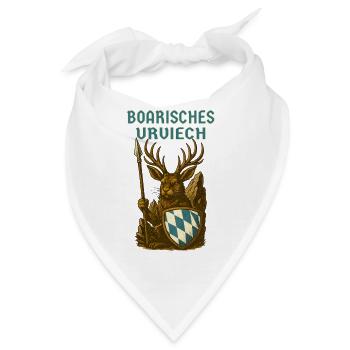 Bayerischer Wolpertinger  Boarisches Urviech - Bandana - Weiß - Vorne