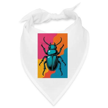 Insekt Pop Art Retro - Bandana - Weiß - Vorne