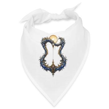 Ornamentaler Mondrahmen mit Fäden - Bandana - Weiß - Vorne