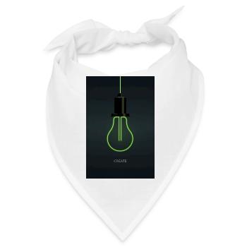 Create – Neon Glühbirne für kreative Köpfe - Bandana - Weiß - Vorne