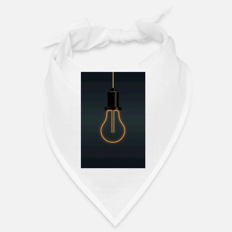 Neon Light Bulb Poster – Warm Orange Inspiration Bandana