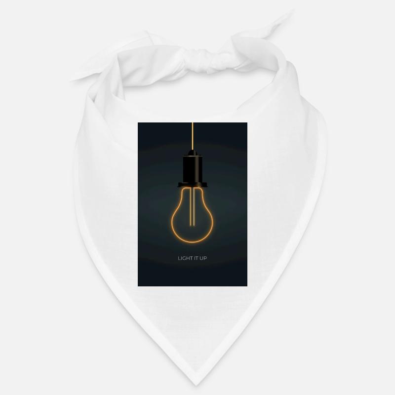 Light It Up – Neon Light Bulb Poster Bandana