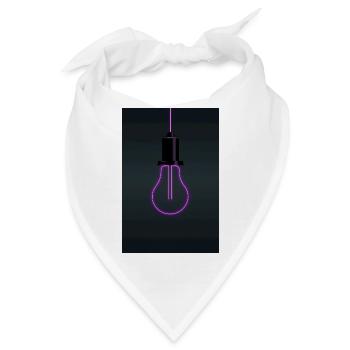 Neon Glühbirne Magenta Minimal Design - Bandana - Weiß - Vorne