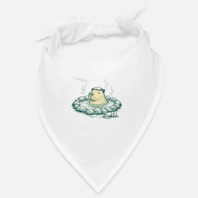 Capybara dans le bain de source Bandana