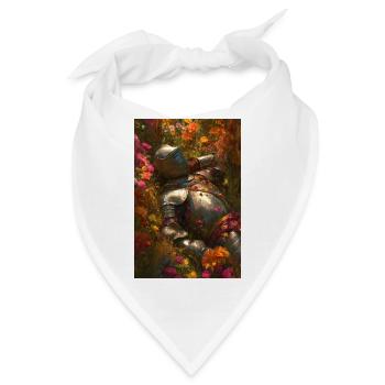 Blumenritter in Blühe - Bandana - Weiß - Vorne