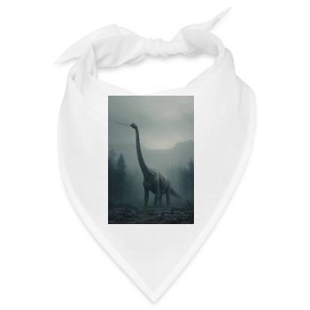 Dinosaurier im Nebelwald Morgendämmerung - Bandana - Weiß - Vorne