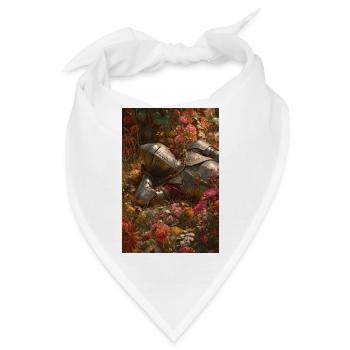 Blumenritter in Blühe - Bandana - Weiß - Vorne