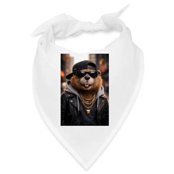 Otter Rocker Leder - Bandana - Weiß - Vorne