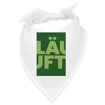 Läuft - Grüne Großbuchstaben Typo Dunkelgrün - Bandana - Weiß - Vorne