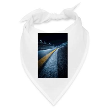Mitternachts-Streckenhorizont - Bandana - Weiß - Vorne