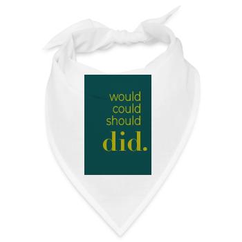 Did should could would Poster Design - Bandana - Weiß - Vorne