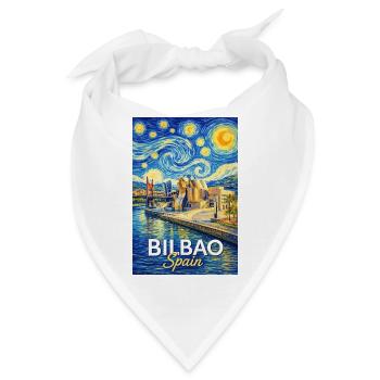 Bilbao Spain  - Bandana - Weiß - Vorne