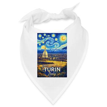 Turin, Italien. - Bandana - Weiß - Vorne