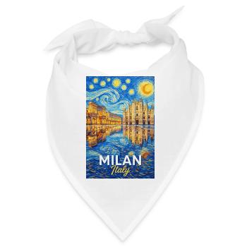 Mailand, Italien. - Bandana - Weiß - Vorne
