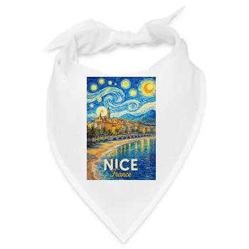 Nice, Frankreich - Bandana - Weiß - Vorne