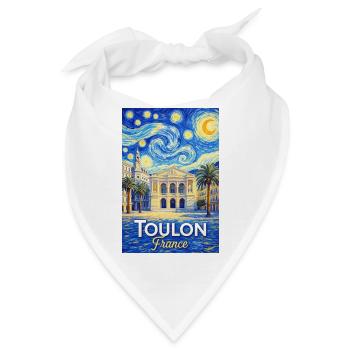 Toulon, Frankreich - Bandana - Weiß - Vorne