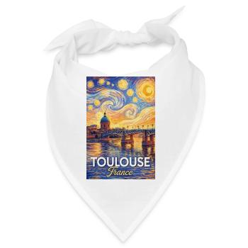 Toulouse, Frankreich - Bandana - Weiß - Vorne