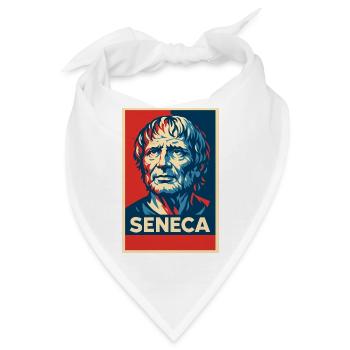 Seneca Pop Art Porträt - Bandana - Weiß - Vorne
