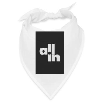 All in Poker Statement Minimal Typografie - Bandana - Weiß - Vorne