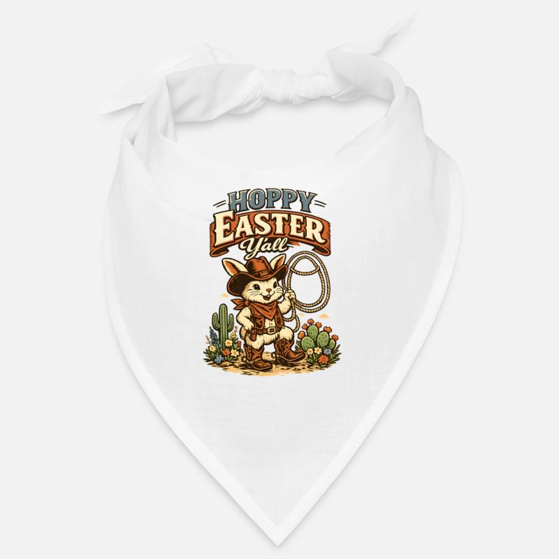 Happy Easter Easter Cowboy Lasso retro Bandana