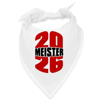 Meister 2026 Meisterschaft - Bandana - Weiß - Vorne